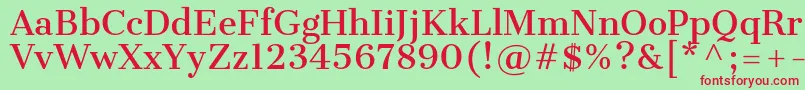 CantataoneRegular Font – Red Fonts on Green Background