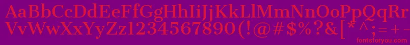 CantataoneRegular Font – Red Fonts on Purple Background