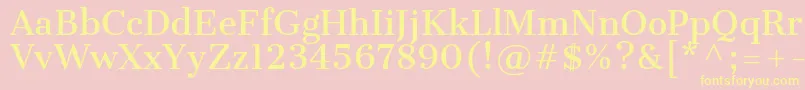 CantataoneRegular Font – Yellow Fonts on Pink Background