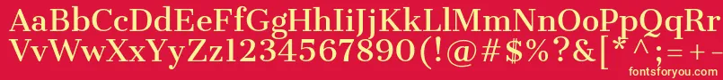 CantataoneRegular Font – Yellow Fonts on Red Background