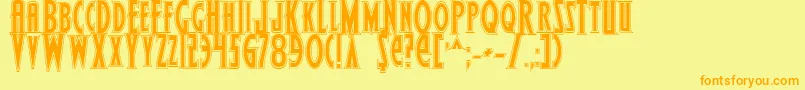 WolfsBanePro Font – Orange Fonts on Yellow Background