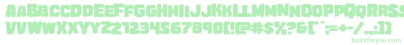 Marshthingexpand Font – Green Fonts on White Background