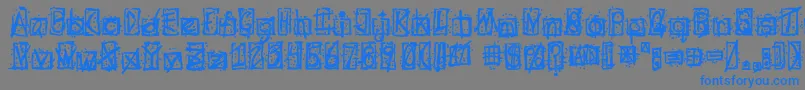 Evils Font – Blue Fonts on Gray Background