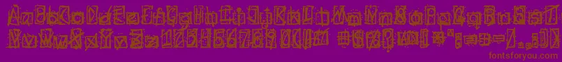 Evils Font – Brown Fonts on Purple Background