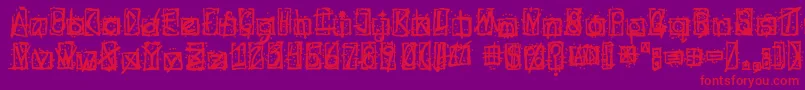 Evils Font – Red Fonts on Purple Background