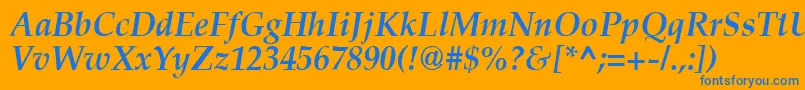 AgpalatialBolditalic Font – Blue Fonts on Orange Background