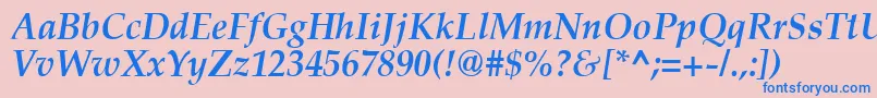 AgpalatialBolditalic Font – Blue Fonts on Pink Background