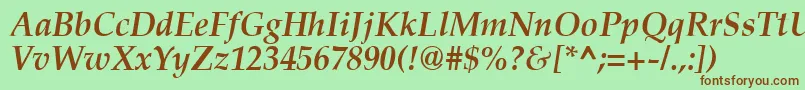 AgpalatialBolditalic Font – Brown Fonts on Green Background