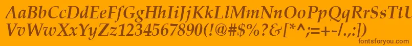 AgpalatialBolditalic Font – Brown Fonts on Orange Background