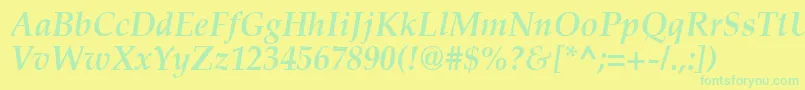 AgpalatialBolditalic Font – Green Fonts on Yellow Background