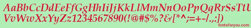 AgpalatialBolditalic Font – Red Fonts on Green Background