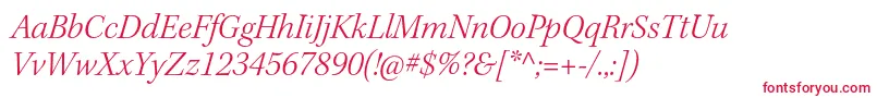 KeplerstdLightitsubh Font – Red Fonts on White Background