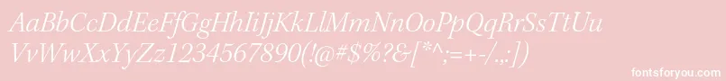 KeplerstdLightitsubh Font – White Fonts on Pink Background