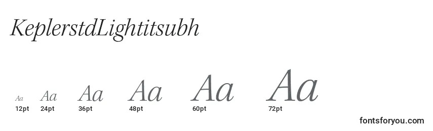 KeplerstdLightitsubh Font Sizes