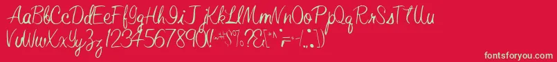 ElasticRegular Font – Green Fonts on Red Background
