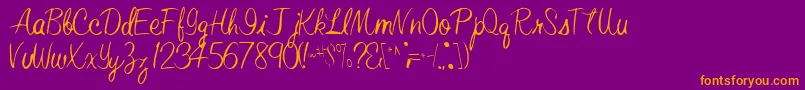 ElasticRegular Font – Orange Fonts on Purple Background