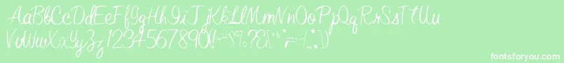 ElasticRegular Font – White Fonts on Green Background