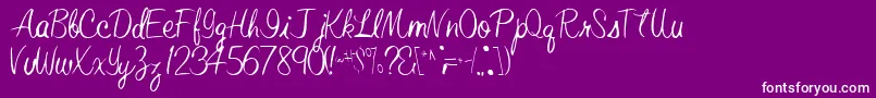 ElasticRegular-fontti – valkoiset fontit violetilla taustalla