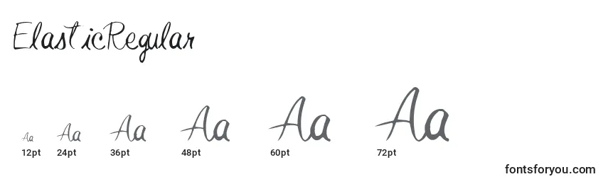 ElasticRegular Font Sizes