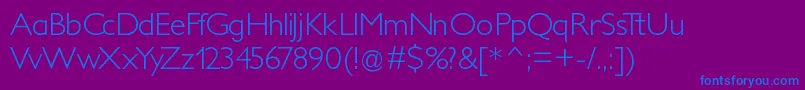 Шрифт Petitalight – синие шрифты на фиолетовом фоне