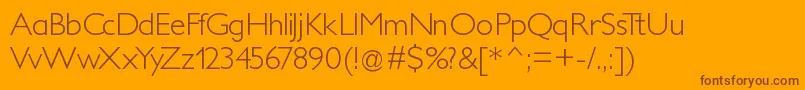 Petitalight Font – Brown Fonts on Orange Background