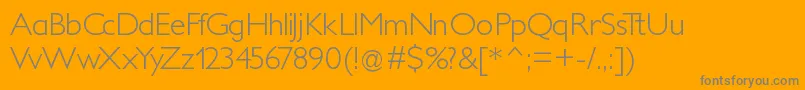 Petitalight-Schriftart – Graue Schriften auf orangefarbenem Hintergrund