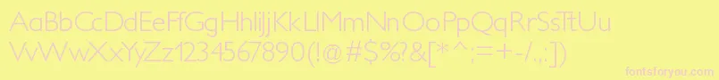 Petitalight Font – Pink Fonts on Yellow Background