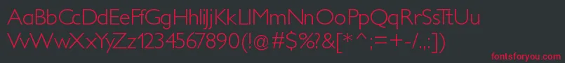 Petitalight Font – Red Fonts on Black Background