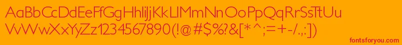 Petitalight Font – Red Fonts on Orange Background