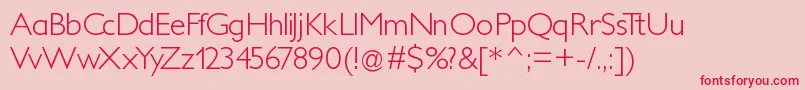 Petitalight Font – Red Fonts on Pink Background