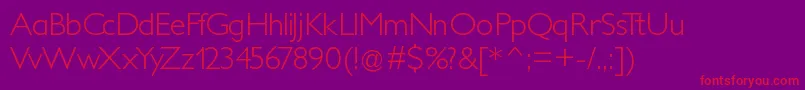Petitalight Font – Red Fonts on Purple Background