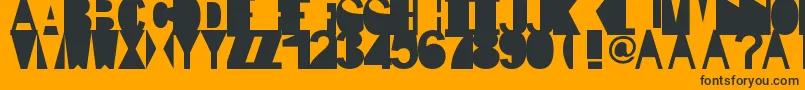 IpArial Font – Black Fonts on Orange Background