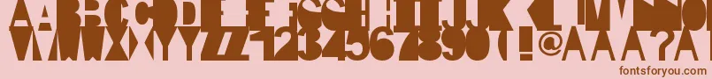 fuente IpArial – Fuentes Marrones Sobre Fondo Rosa