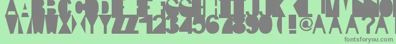 Police IpArial – polices grises sur fond vert