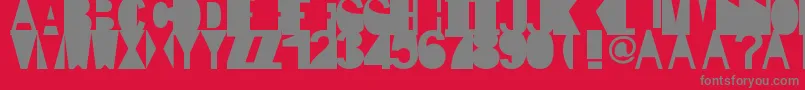 IpArial Font – Gray Fonts on Red Background