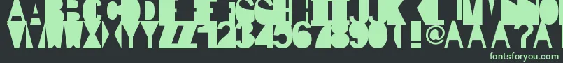 Fonte IpArial – fontes verdes em um fundo preto