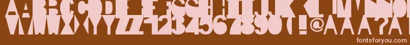 Police IpArial – polices roses sur fond brun