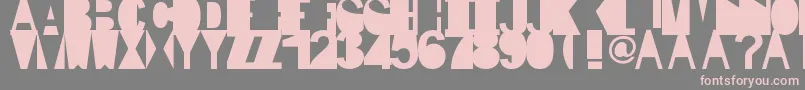 Fonte IpArial – fontes rosa em um fundo cinza