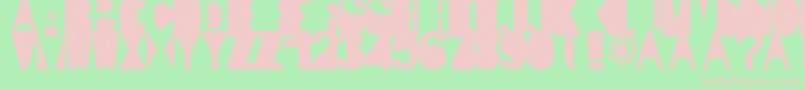 fuente IpArial – Fuentes Rosadas Sobre Fondo Verde