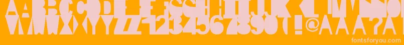 IpArial Font – Pink Fonts on Orange Background