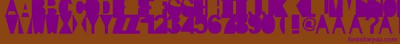 IpArial Font – Purple Fonts on Brown Background