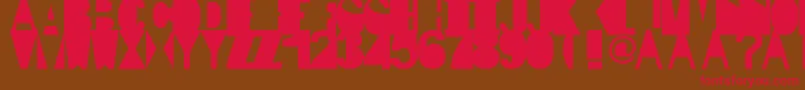 IpArial Font – Red Fonts on Brown Background