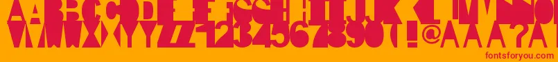 IpArial Font – Red Fonts on Orange Background