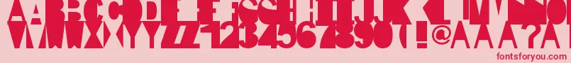 IpArial Font – Red Fonts on Pink Background