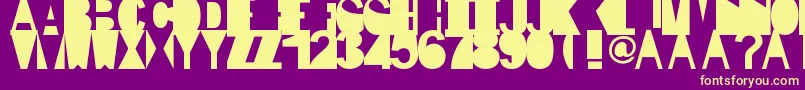 Police IpArial – polices jaunes sur fond violet