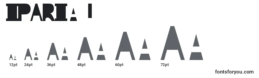 IpArial Font Sizes