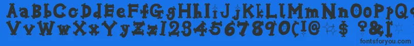 OshareBlack Font – Black Fonts on Blue Background