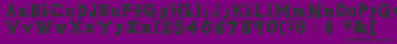 フォントOshareBlack – 紫の背景に黒い文字