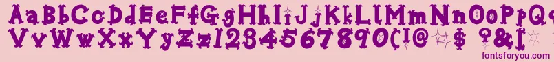 OshareBlack-Schriftart – Violette Schriften auf rosa Hintergrund