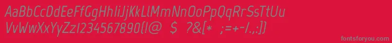 MarvelBolditalic Font – Gray Fonts on Red Background